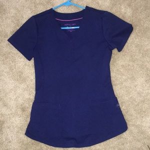 Purple label navy blue XXS scrub top